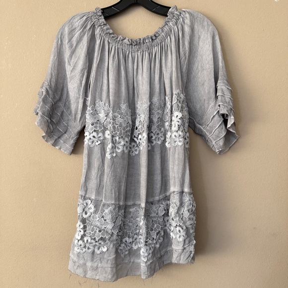 NWOT POL Boho Gauzy Lace Blouse Top Size S - Picture 8 of 8